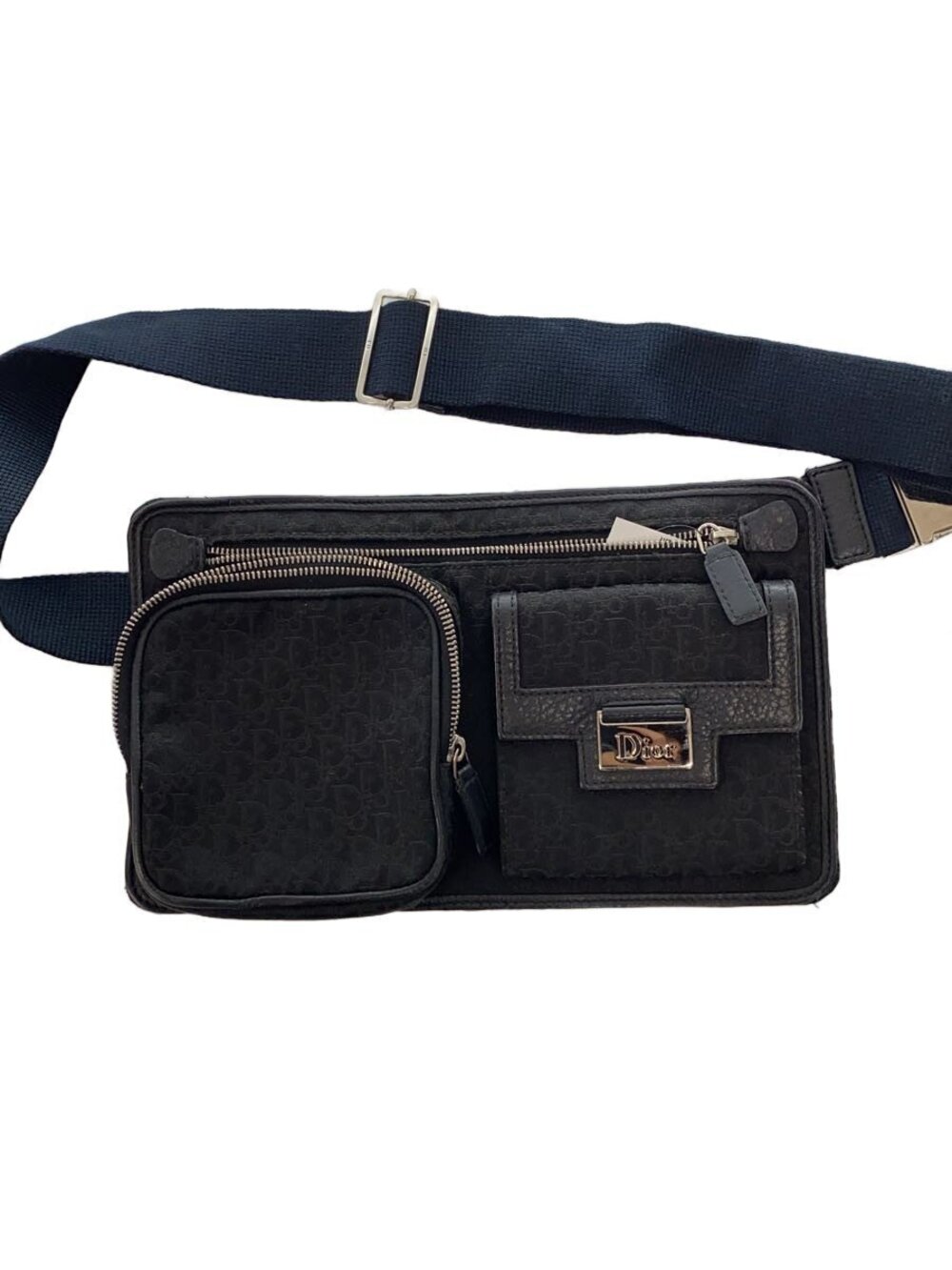Christian Dior Waist Bag Canvas Black